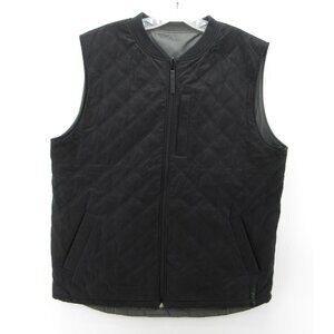 BYLT Vest Large Gray Hi-Lo Reversible Quilted Bomber Jacket Full Zip